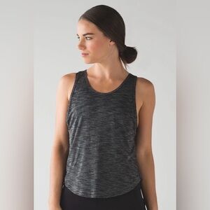 Lululemon Rush Hour Tank Heathered Black Size XS/S Sleeveless Workout Run